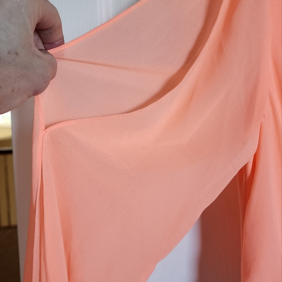 Gorgeous romper. Willy Jay's. Size S. Neon orange top and Ivory shorts. - Picture 3 of 7